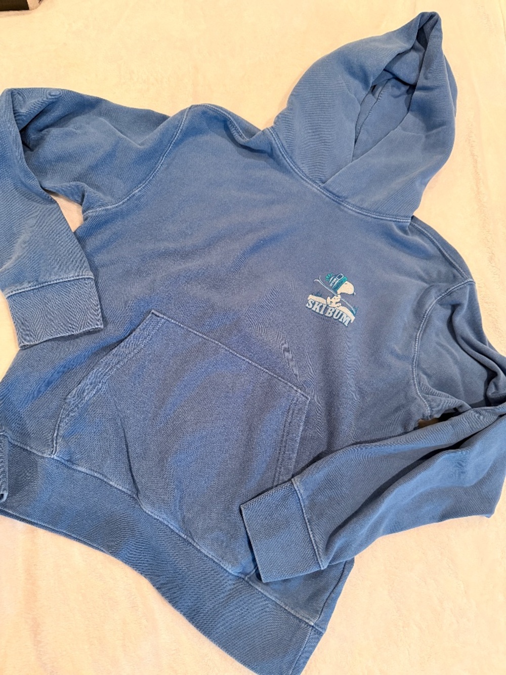 American Eagle Snoopy Ski Bum Hooded sweatshirt XS blue